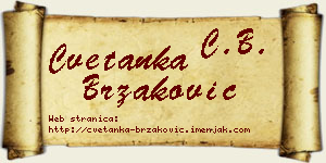 Cvetanka Brzaković vizit kartica